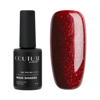 Гель-лак Couture Colour 072 малиновый с шиммером и блестками 9 мл (2100994260492)