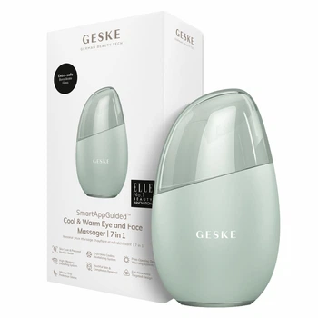 Массажер для лица GESKE Cool&Warm Eye and Face Massager 7в1 зеленый