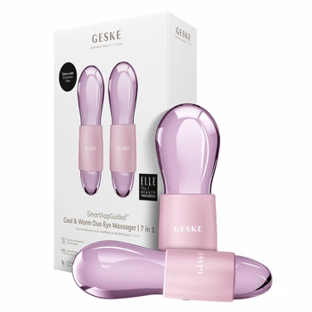 Двойной массажер для глаз GESKE Cool&Warm Duo Eye Massager 7в1 розовый