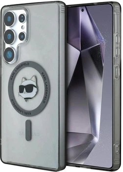 Etui Karl Lagerfeld Button Choupette Head Printed Logo MagSafe do Samsung Galaxy S25 Ultra Black (3666339449940)