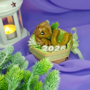Сувенирное мыло набор “Талисман удачи 2026” (коричневый)