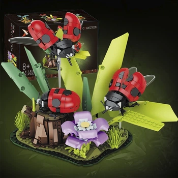 Конструктор Цветы и насекомые Божья коровка Солнышко Insect Collection 3D 741 дет Разноцвет (28189)