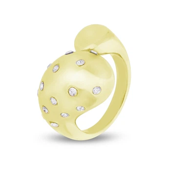 Каблучка з нержавіючої сталі Spark зі Swarovski Comtesse SGP003C