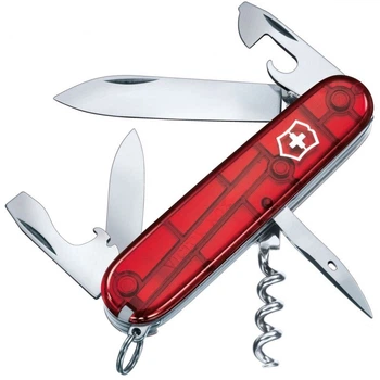 Ніж складаний, мультитул Victorinox Spartan (91мм, 12 функцій), червоний проз., блістер 1.3603.TB1