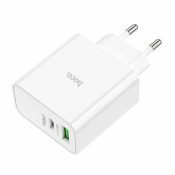 Зарядний пристрій Hoco C113A Awesome (U+C) 65W White