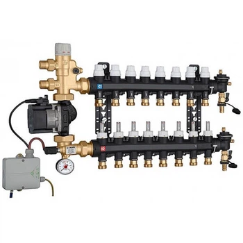 Колектор для теплої підлоги Caleffi UPS 25 60 3/4x3/4 8 контурів