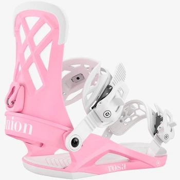 Женские крепления для сноуборда Union Rosa Pink розовые легкие крепы юнион универсальные для фристайла сноубордические M
