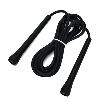 Скакалка MS 4797(Black) размер 290 см, ручки-пластик