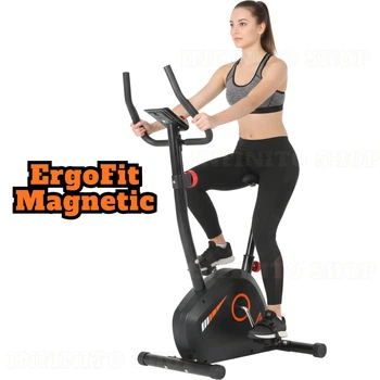 Магнитный велотренажер для дома Infinito ErgoFit Magnetic (8 уровней нагрузки, маховик 5 кг, пульсометр, до 115 кг)