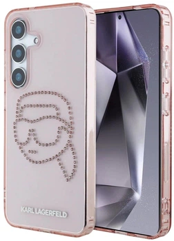 Etui Karl Lagerfeld Rhinestones Karl Head Logo do Samsung Galaxy S25 Pink (3666339450113)