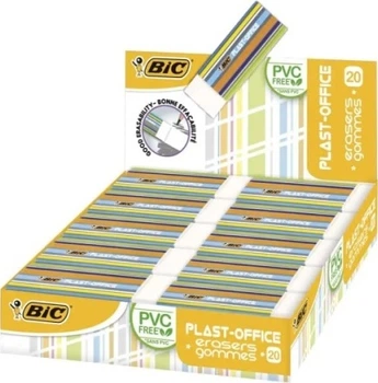 Zestaw gumek do ścierania BIC Plast-Office 20 szt (ZES3086123388529)
