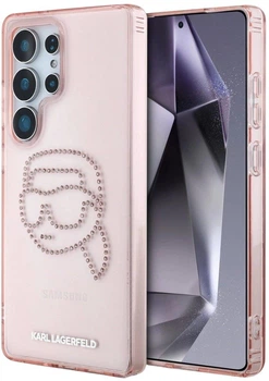 Etui Karl Lagerfeld Rhinestones Karl Head Logo do Samsung Galaxy S25 Ultra Pink (3666339450120)