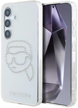 Etui Karl Lagerfeld Rhinestones Karl Head Logo do Samsung Galaxy S25 Transparent (3666339450137)