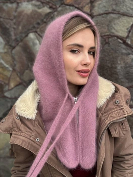 Капор на блискавці ангоровий Zefur One size