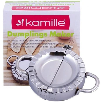 Форма для ліплення вареників Kamille 13х8.5х3см з нержавіючої сталі (3276)