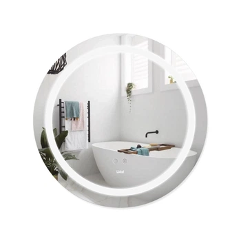 Зеркало круглое 60x60 см R600 Lidz Aria (AR1) с LED-подсветкой Touch, с антизапотеванием, с регулировкой яркости