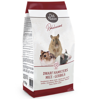 Корм для карликовых хомяков, мышей и песчанок Deli Nature Rodelicious Дели Натюр суперпремиум полнорационный 750 г