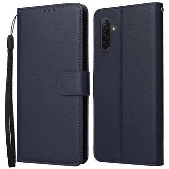 Чохол книжка для Samsung Galaxy A26 5G синій з ремінцем на руку