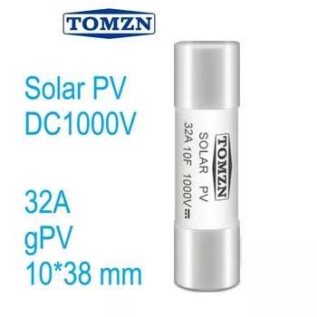 Предохранитель цилиндрический плавкий TOMZN 32A gPV SOLAR PV 10x38мм 32А для солнечных панелей (PV систем) - 1 шт