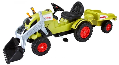 Traktor-ładowarka na pedały Big Claas do jeżdżenia dla malucha z przyczepą (56553) (4004943565530)