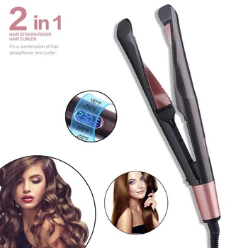 Плойка для волос UKLISS WT-057 Hair Wave Wand 2 в 1, 12 температурных режимов, щипцы для выпрямления и завивки волос, керамический