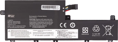 Акумулятор PowerPlant для ноутбуків LENOVO ThinkPad T15P Gen 1 (L19L6P72) 11.55V 6200mAh (NB482764)