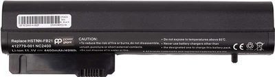 Аккумулятор PowerPlant для ноутбуків HP EliteBook 2530p (HSTNN-FB21) 11.1V 4400mAh (NB460380)