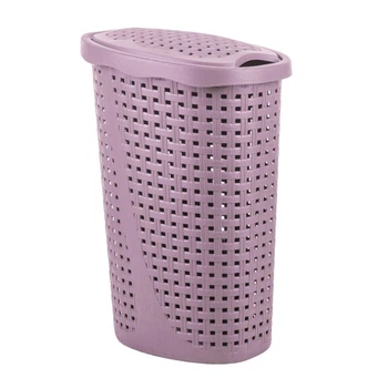 Кошик для білизни 43L PAGLIA 31,5x40x60h з кришкою, бузковий