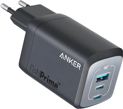 Ładowarka sieciowa Anker GaNPrime Charger - 67W, 2xUSB-C PD & 1xUSB-A Black A2669313 (0194644187576)