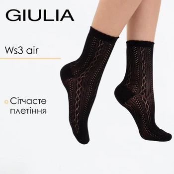Женские носки с сетчатым плетением Giulia WS3 AIR 002 36/40 Black-nero черные носки сетка