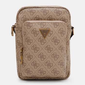 Сумка крос-боді через плече Guess HMEVZL-P3163-BBO Beige/Brown (7621701037947)