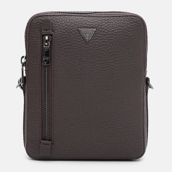 Сумка планшет через плече чоловіча маленька Guess HMTOGR-P5218-DKB Dark Brown (7620837299663)