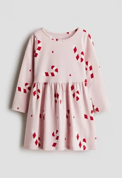 Сукня довгий рукав рожева Цукеркові палички H&M 98-104см (400012021)