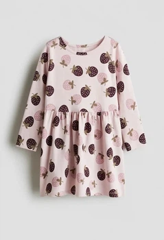 Платье длинный рукав розовое Клубника H&M 92см (400012059)