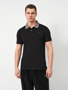 Поло длинное мужское Guess M5GP66-J1314-JBLK XL Jet Black A996 (7620837193848)