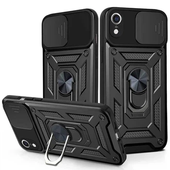 Чохол Epik Camshield Serge Ring ударостійкий на Apple iPhone XR (6.1") Чорний