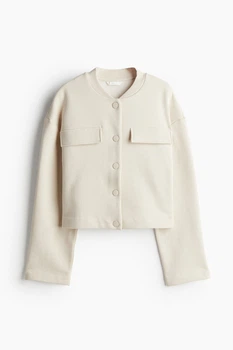 Бомбер із бавовни H&M 1253725001c45 S бежевий (100001872)