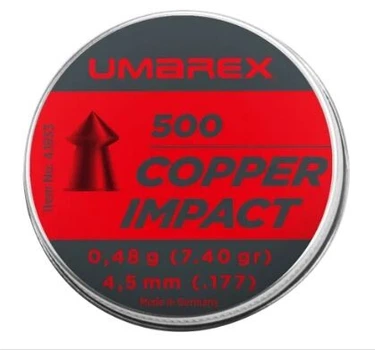 Кульки Umarex Copper Impact Pellets 0.48 г, кал.177(4.5 мм), 500 шт.