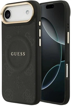 Etui Guess Peony Hot Stamp MagSafe do Apple iPhone Air Black (3666339519681)