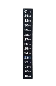 Термометр наклейка для акваріума Фермометр 18-34 °C 13 см