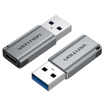 Адаптер Vention USB 3.0 - USB-C 5 Гбит/с 3 A с поддержкой гарнитуры Серый (CDPH0)