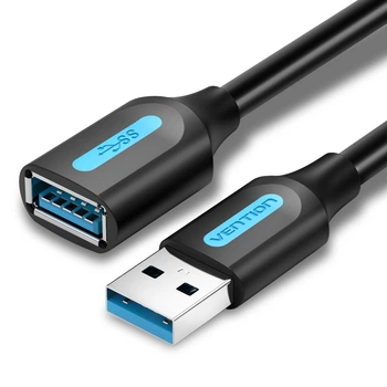 Кабель-удлинитель Vention USB 3.0 AM-AF 5 м 5 Гбит/с экранированный Черный (CBHBJ)