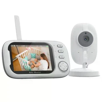 Видеоняня цифровая радионяня Baby Monitor ABM600 с дисплеем 3.5", ночным видением, двухсторонней связью, датчиком температуры и звука (камера видеонаблюдения)