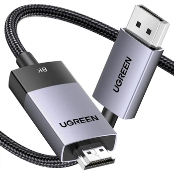 Кабель Ugreen DP115 Active DisplayPort - HDMI 1 м 8K 60Hz 4K 240Hz Чорний (80395)