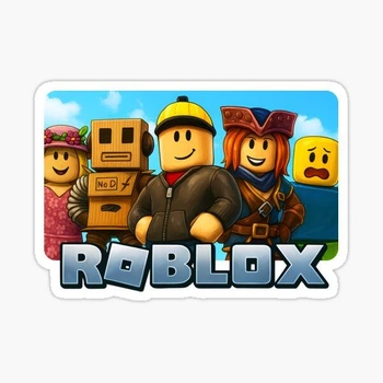 Наліпка Roblox, вологостійкий стікер Роблокс 65х65мм