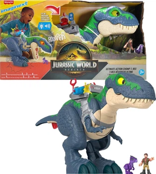 Інтерактивна іграшка Fisher-Price Imaginext Jurassic World Rebirth Dinosaur Playset T-rex Тиранозавр Рекс