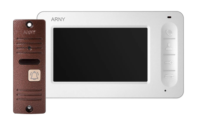 Комплект ARNY AVD-4005 (AVD-405 4.3'' + AVP-05 (v.2) 74°), White + Copper