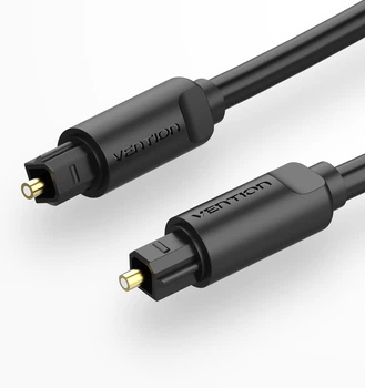 Кабель оптический аудио Vention Toslink S/PDIF 1 м Hi-Fi 5.1 5 мм Черный (BAEBF)