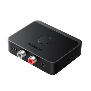 Bluetooth-ресивер Ugreen BT505 Bluetooth 6.0 Hi-Res LDAC AUX 3.5 мм RCA 15 ч Черный (55545)