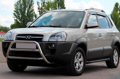 Кенгурятник WT022 (нерж.) для Hyundai Tucson JM 2004- рр